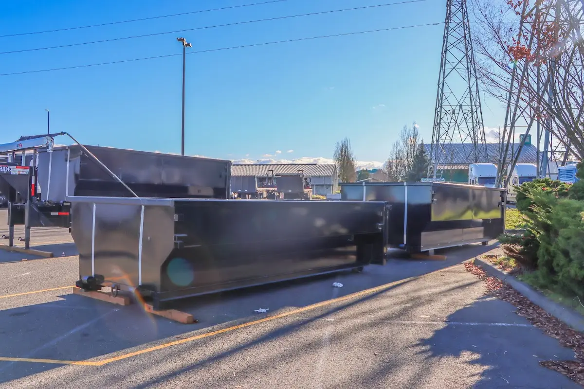 Roll-off dumpster ready for waste disposal at job site for 20 Yard Dumpster Rental in Jacksonville